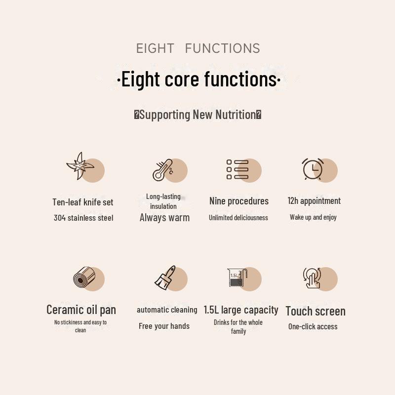 Hochleistungs-Multifunktions-Entsafter und Sojamilchbereiter mit automatischer Heizung – Filterlos