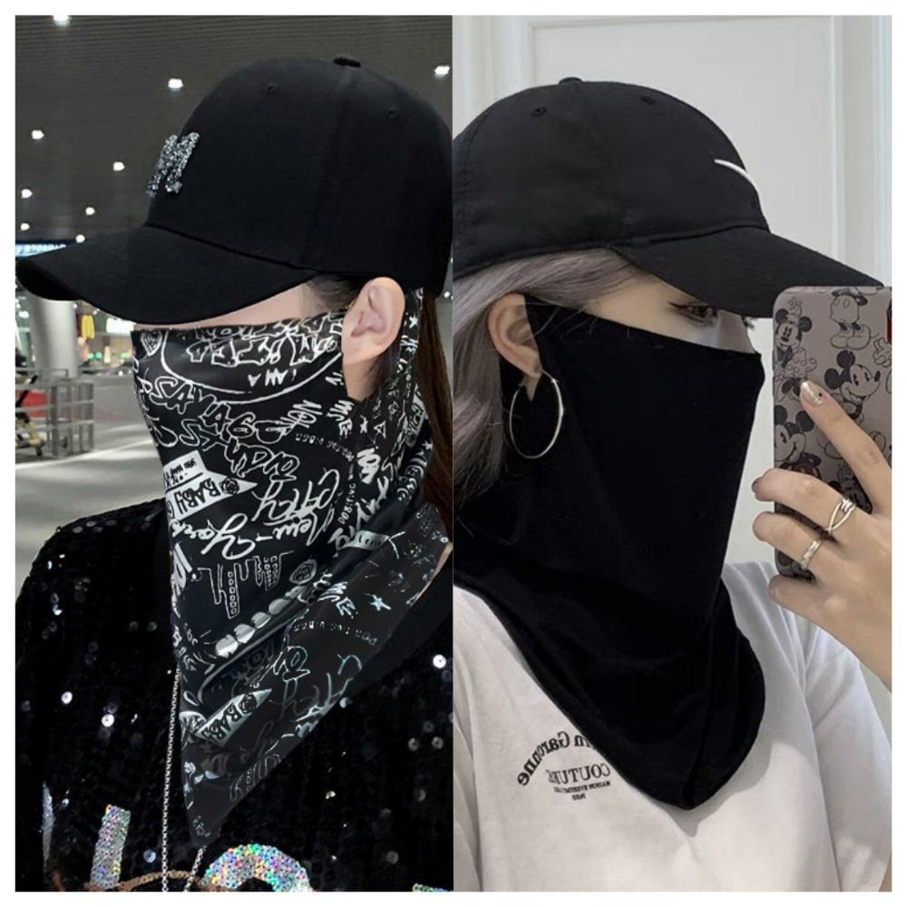 Sunscreen Mask, Men's and Women's Ice Silk Hanging Ears, Neck Protection, Scarf, Summer Sunshade