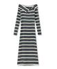 Viva Sers Lovely Stripe Long Dress - 4Col