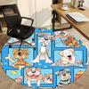 1PC Dogs Pets Office Round Area Rug, Mat Suitable For Office, Under Office Chairs Bedroom Living Room Home Decor, Room Deco