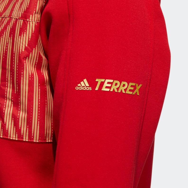 adidas Παλτό με Επένδυση για την Κινεζική Πρωτοχρονιά Γυναικείο Εξωτερικό Ρούχο Κόκκινο HE7315