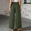 Women’s Wide Leg Lounge Pants with Drawstring Waist and Ruffle Hem Casual Loose Fit Lightweight Trousers with Pockets