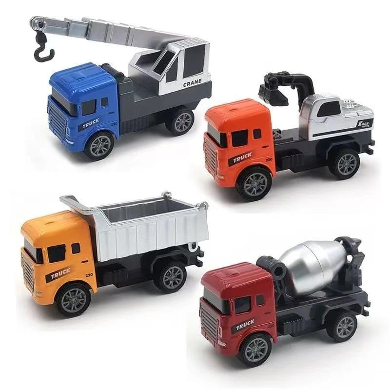 Alloy Simulation Construction Vehicle Children'S Toy Excavator Bulldozer Roller Forklift Crane Boutique Machine Pull Back Truck