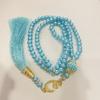 99 Glass Imitation Pearl Tassel Prayer Beads Bracelet Charms, Middle Eastern Design, 6mm Size