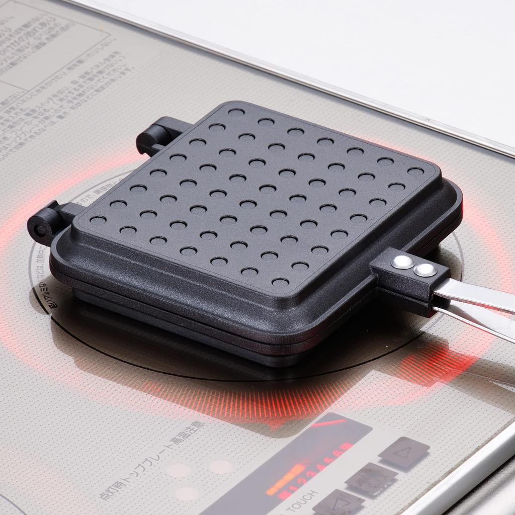 Wahei Freiz Hot Sandwich Maker, Induction and Gas Compatible, Removable, Ideal for Outdoor Camping and Veranping, Model RB-2048