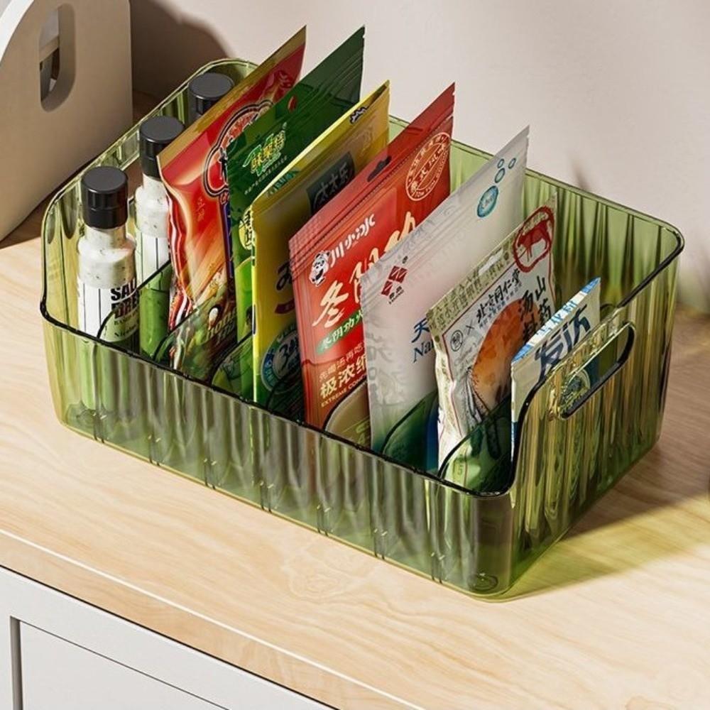 Versatile Organizer Bin Multi-Compartment Food Storage Organizer Storage Box Refrigerator