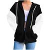 Women's Fashion Casual Long Sleeve Solid Color Hooded Sweatshirt Tops