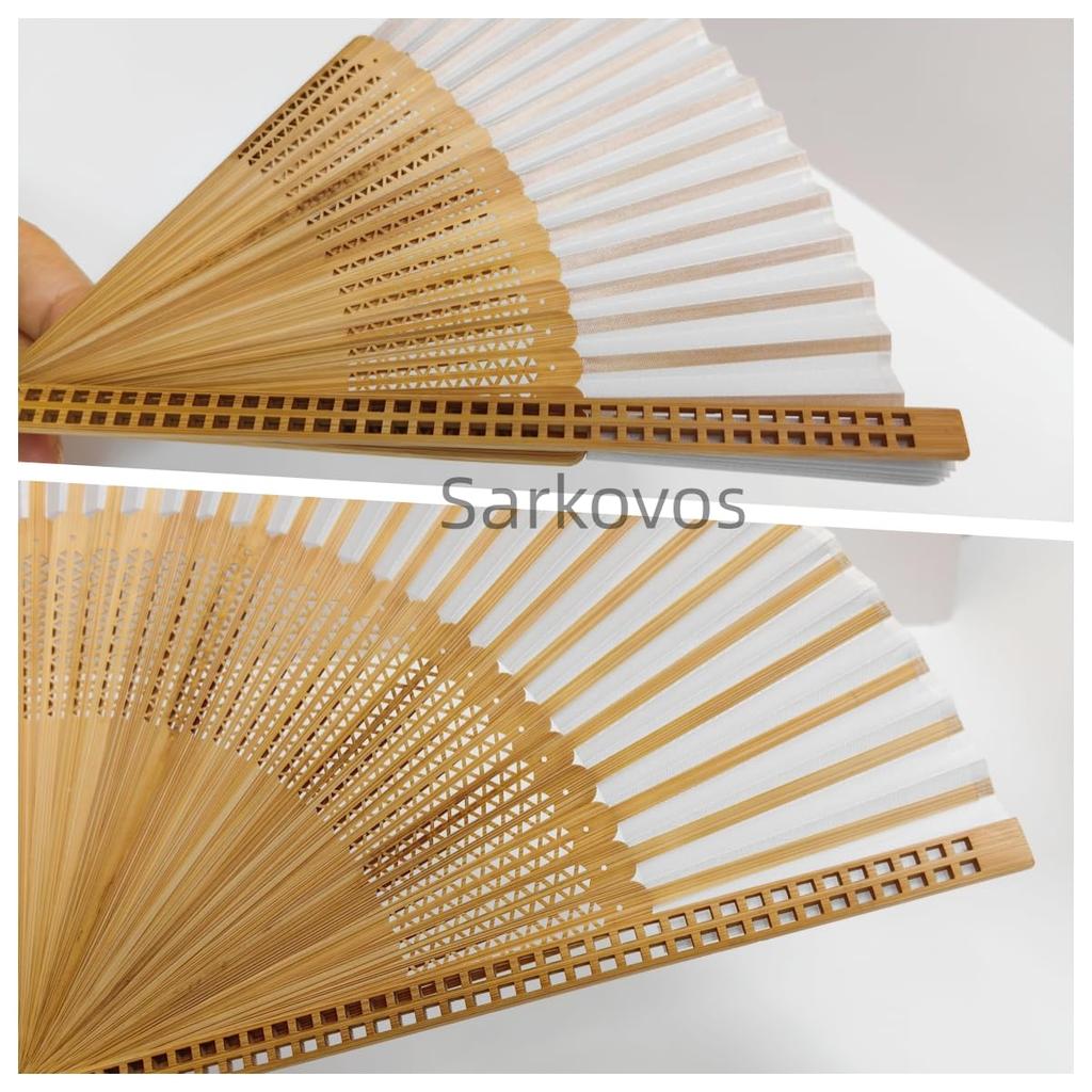Sarkovos and Bamboo Japanese Style Stylish and Bamboo Natural Beautiful Floral and Butterfly Japanese Elegant Comes with Fan Perfect for and Gifts