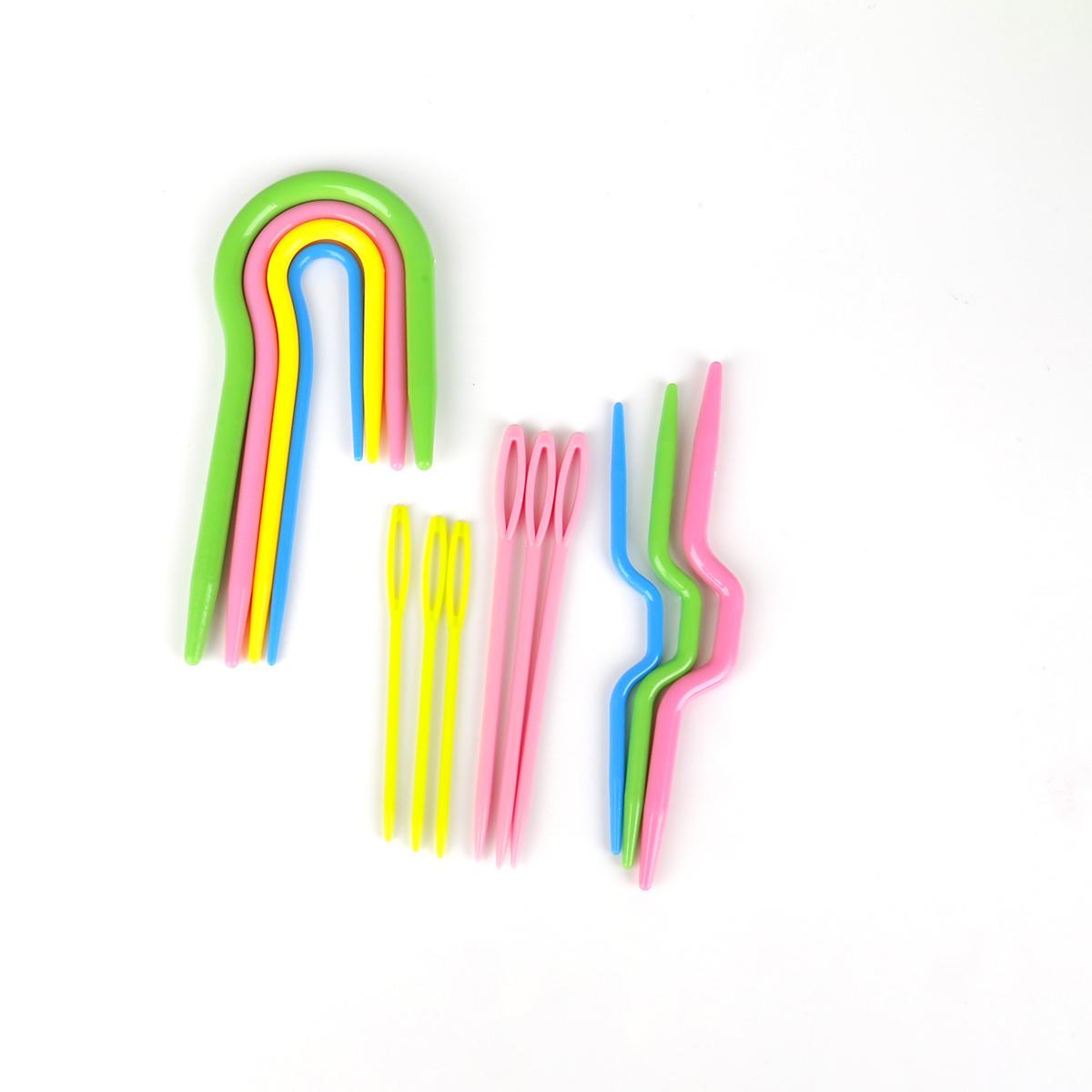 

1 комплект різнокольорових гачків для в’язання різної пряжі з м’якою ручкою аксесуари для в’язання для ручного шиття 13pcs