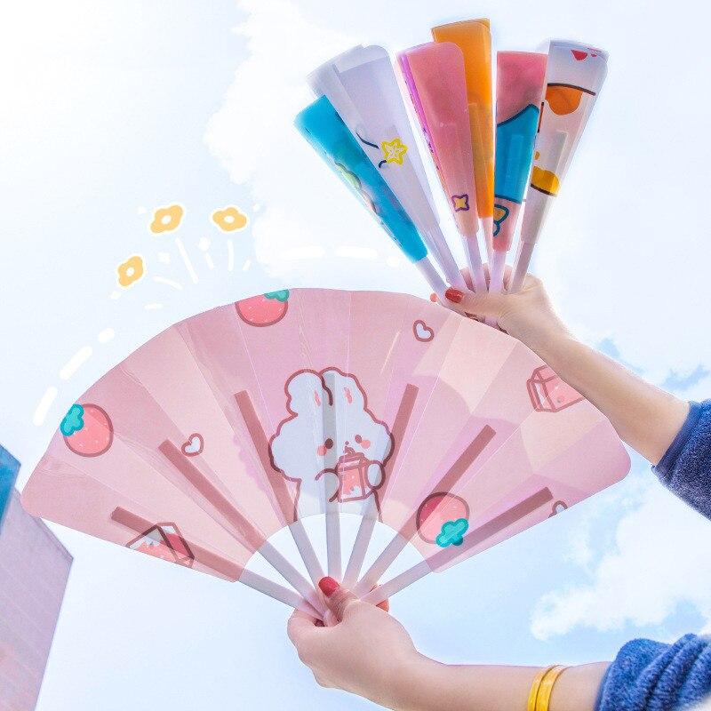 Plastic Gift Folding Fan Cartoon 