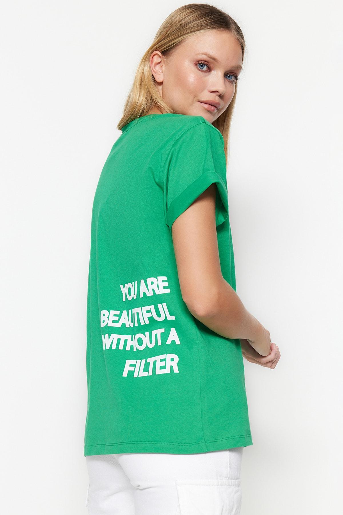 

Футболка - Зеленая - Бойфренд