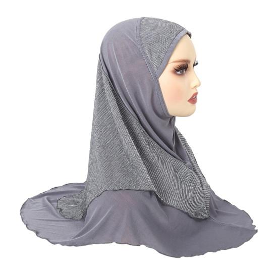 Women Headscarf Hat Lightweight Breathable Soft Crystalline Golden Wire Design Head Wrap Color-blocked Turban Hat