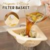 Magnetic Sink Drain Basket One-Touch Dumping Food Waste Collection Sponge Storage Rack Versatile Sink Organizer Kitchen Accessories