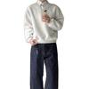Men's Casual Patchwork Color Block Hoodie - Trendy Fake Two-Piece Shirt Collar, Loose Fit for Spring & Autumn