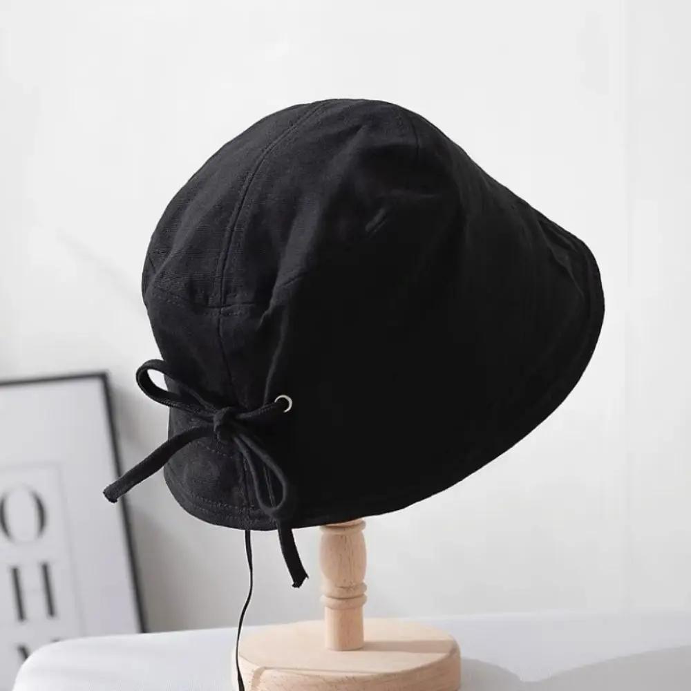 Foldable Bucket Hats for Women Summer Beach Sun Hats Outdoor Panama Fisherman Cap Female Wide Brim Sunscreen Caps
