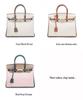 Color Block Genuine Leather Platinum Bag: Large Capacity Togo Cowhide Handbag with Lock - Fashion Shoulder Crossbody