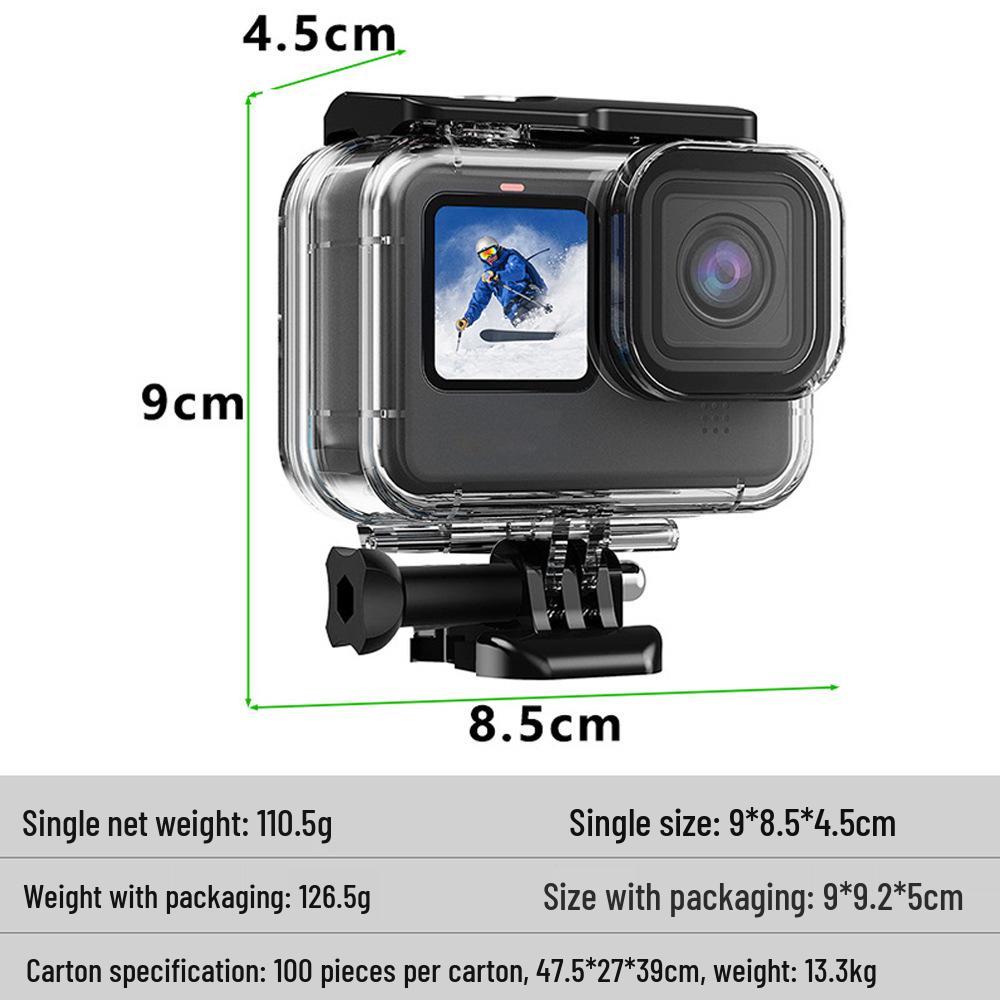 Waterproof Protective Case for GoPro 13/12/11/10/9 Action Cameras