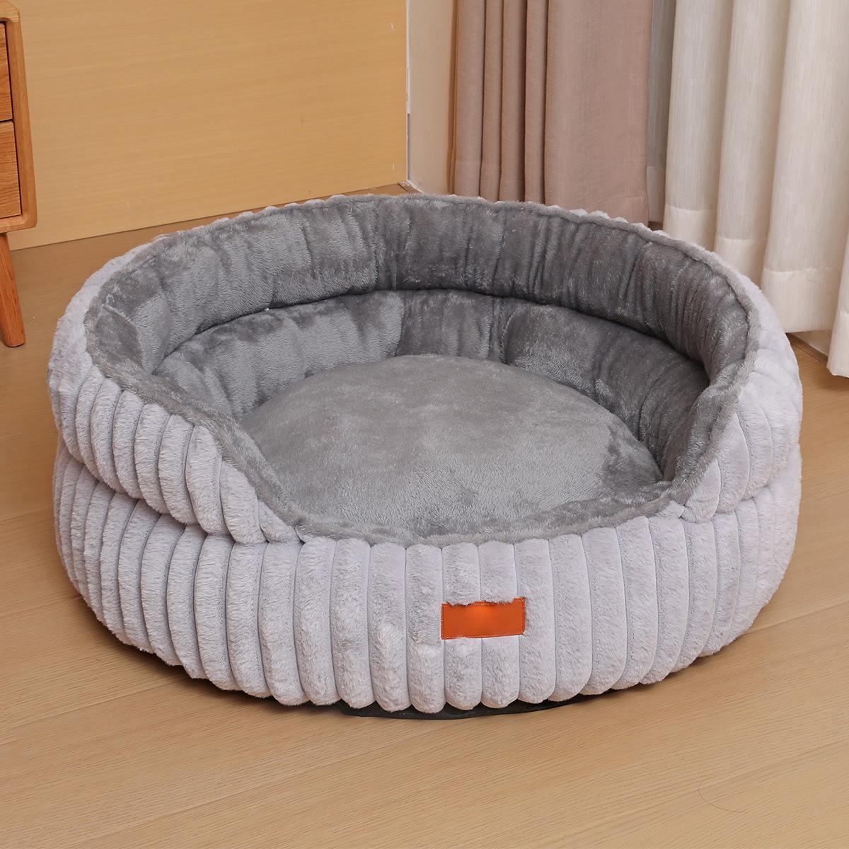 Pet litter rabbit plush pet pad round thickened winter warm cat litter dog pad kennel pet supplies 40CM