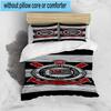 3pcs Sport Club Football Crest Printed Bedding Set Duvet Cover Closure Includes 1 Duvet Cover & 2 Pillowcases Bedding Sets Home Decor Gifts