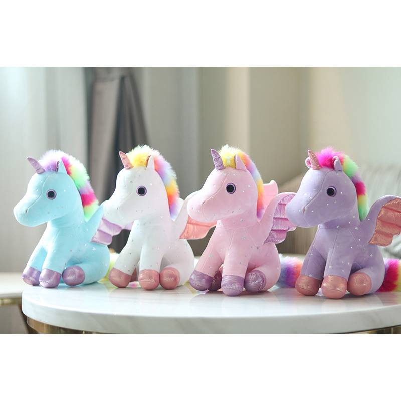 Rainbow Starry Sky Unicorn Plush Doll Stuffed Toy Children Kids Gift Birthday