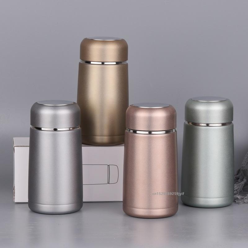 350ML Mini drăguțe baloane cu vid pentru cafea Thermos din oțel inoxidabil Sticlă de apă pentru băutură de călătorie, cești și căni