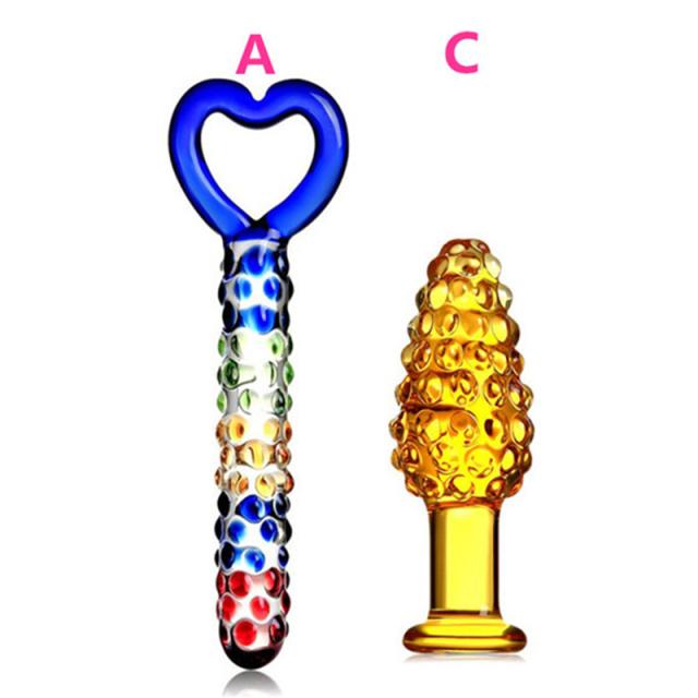 1PC Crystal Glass Dildos Masturbator Realistic Dildo Penis Large G-spot Anal Butt Plug Adult Sex toys for Woman Female Sold