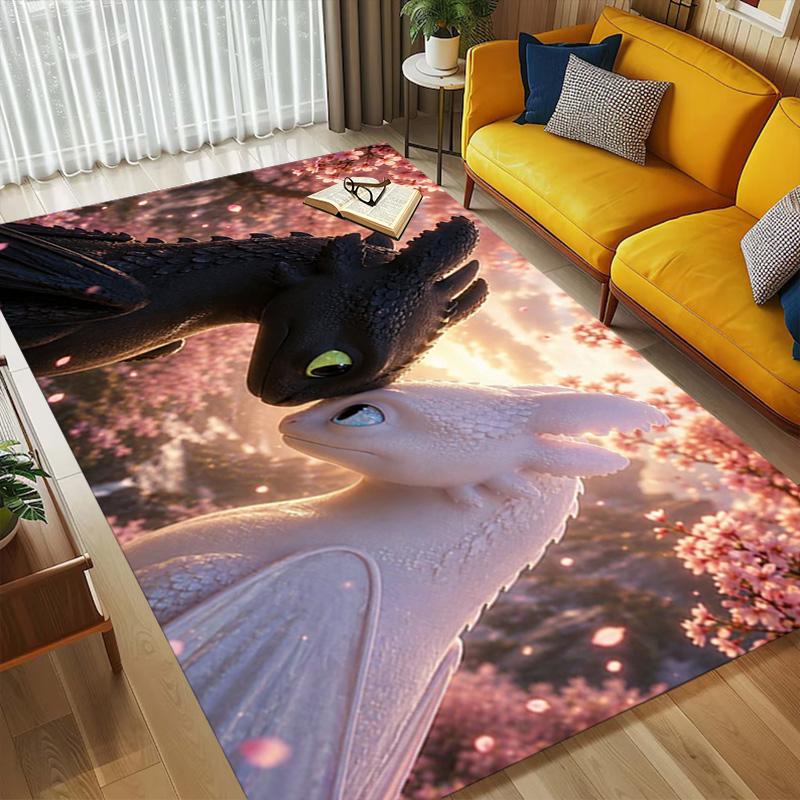 Dragon Romance Living Room Non-Slip Area Rug Soft Carpet for Bedroom Game Playroom Sofa Office Home Decor Doormat Christmas Gift C9211819