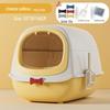 Extra Large UV-Lit Enclosed Cat Litter Box with Scoop