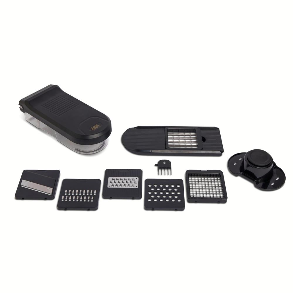 

11 Piece Vegetable Chopper Set with Interchangeable Stainless Steel Blades Food Preparation Tools with Safety Features and United States