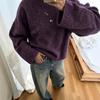 Maglione da donna autunno 2026, oversize, tinta unita, lavorazione a maglia morbida, casual, ampio, girocollo, pullover