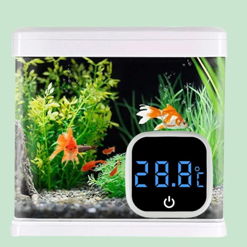 LED Digital Aquarium Thermometers Measure Temperature Meter Tool Stick On Fishtank Water Temperature Meter