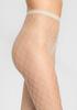 Women's Pearl Fishnet Tights with a Geometric Pattern Charly E04 Marilyn