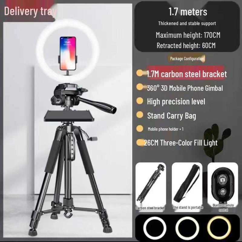 Universal SLR Camera & Phone Tripod with Stabilizer for Photography & Streaming