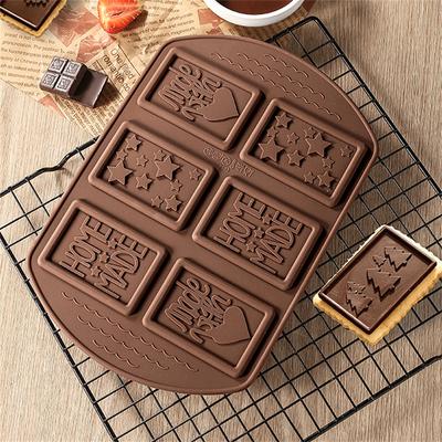 Siliconen Chocoladevorm Kerstmis Poreuze Koekjesvorm Hartvormige Letter Koekjesvorm Creatieve Huis Bakgereedschappen