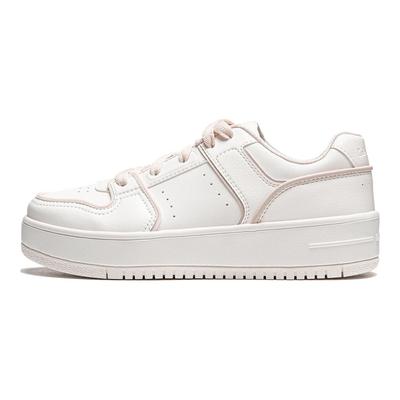 Li Ning Cheese Mångsidiga Bekväma Enkla Tjocksulade Höjdökande Halkfria Slitstarka Låga Skateskor Dam sneaker AGCU104-2
