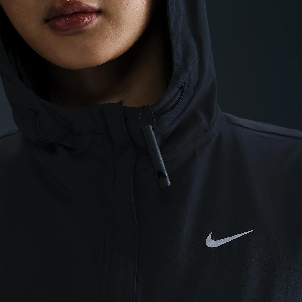 Nike Solid Color Loose Fit Zip Up Long Sleeve Jacket Women jackets Black HQ0651010