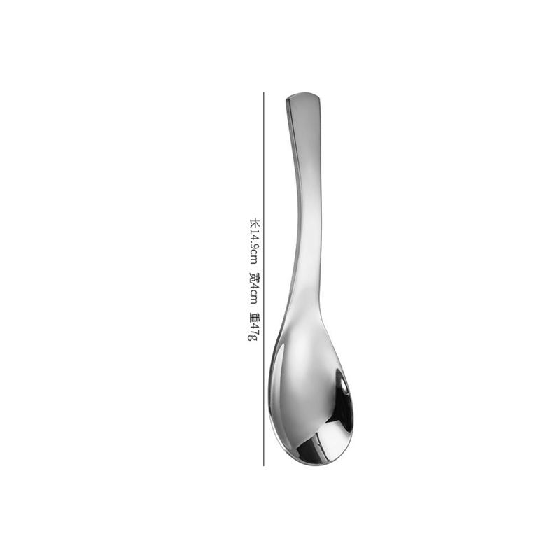 Creative Korean 316 Stainless Steel Spoon Household Flat-bottomed Teaspoons Thickened Deepened Tablespoons Utensil for Home