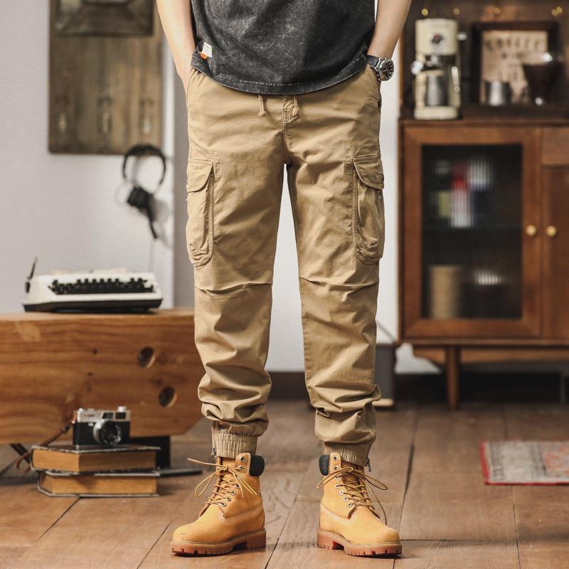 

Trendy brand overalls men s high-end ruffian handsome pants men s casual pants loose trend versatile men s leggings trousers 40 хаки