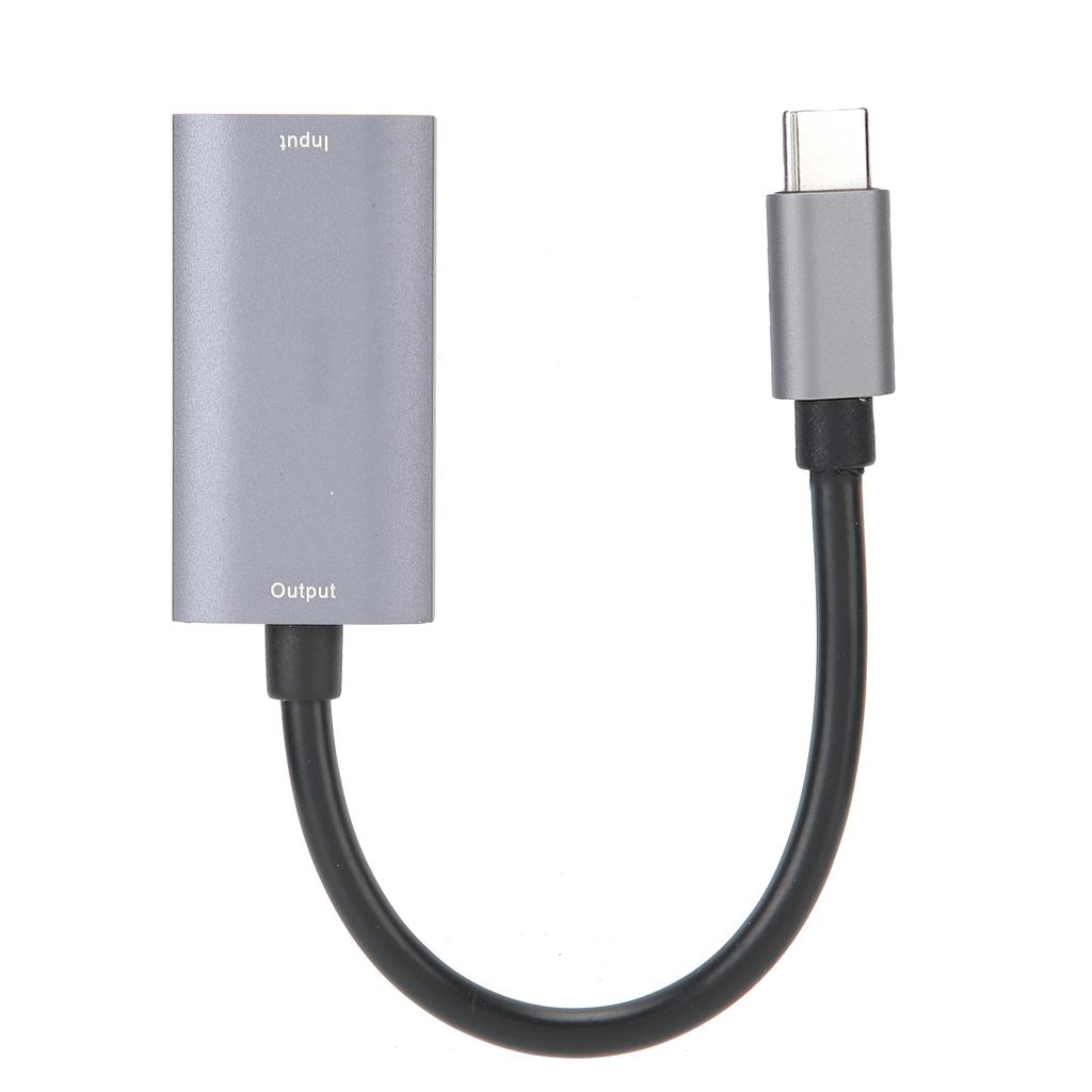Portable Video Capture Card Equipment HDMI F To Type C M Maximum Support 1080P Gray