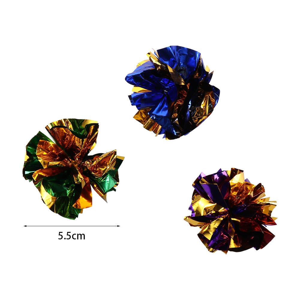 5pcs Interactive Cat Rattle Paper Ball Random Color Cat Scratch Ball Toy  Playing