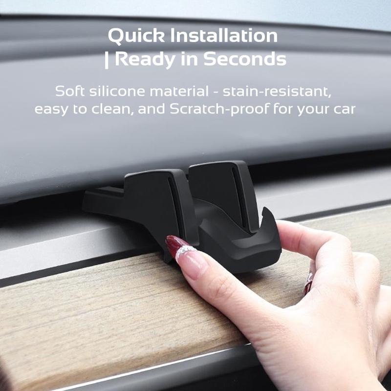 For Tesla Model 3 Y 2021-2026 Highland Juniper Soft Silicone Rubber Phone Holder Dashboard Cellphone Mount Clip Car Accessories