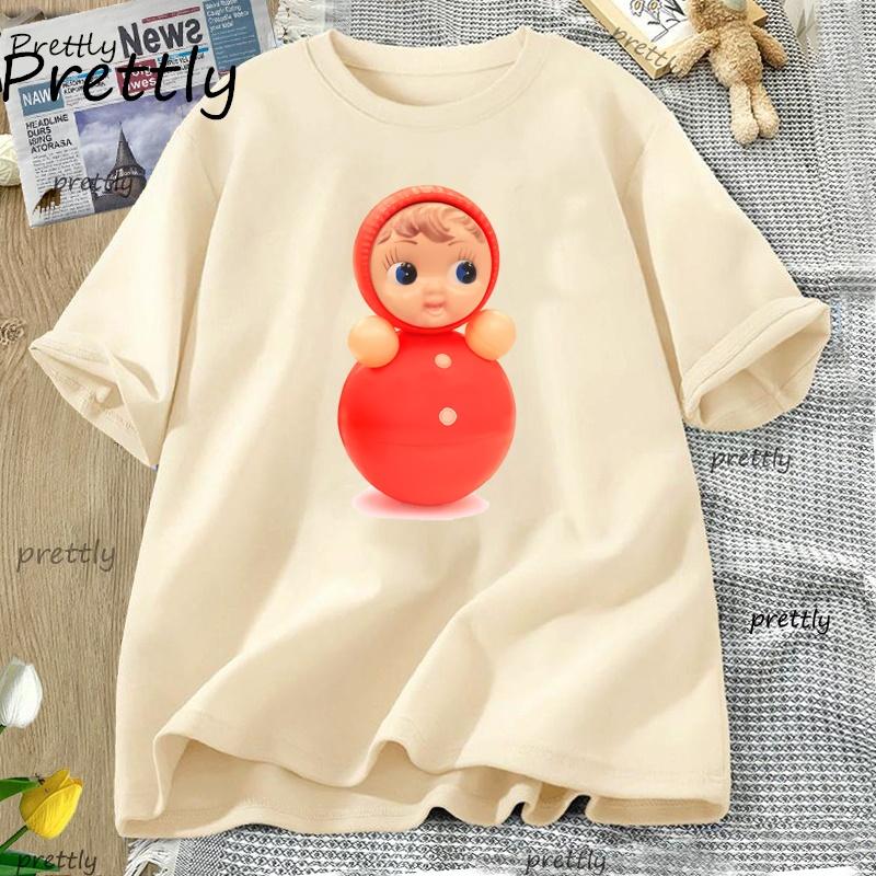 Funny Doll Cotton Cartoon Printed TShirt Womens Fashionable ONeck Loose Short Sleeved Tshirt Female Casual Cute Top Clothes