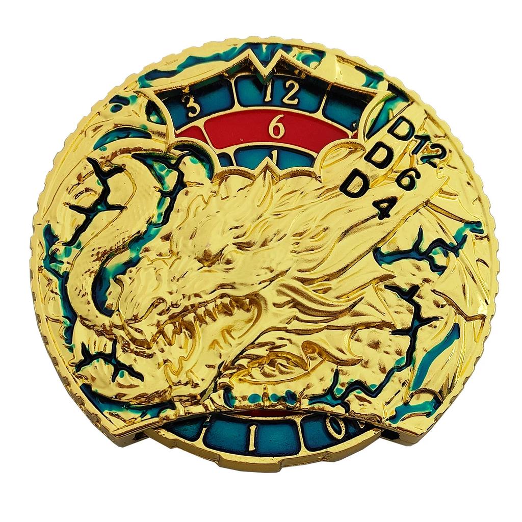 Metall COC Laufende Würfel 7-in-1 Fingerspitzenkreisel Drehteller Polyeder Metallwürfel DND Dungeons & Dragons