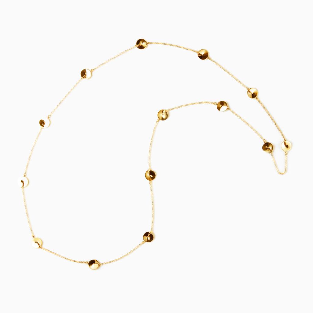 Temperament Fashionable High-End Metal Multi-Disc Long Chain Stackable Long Chain Niche Light Luxury Trend Necklace