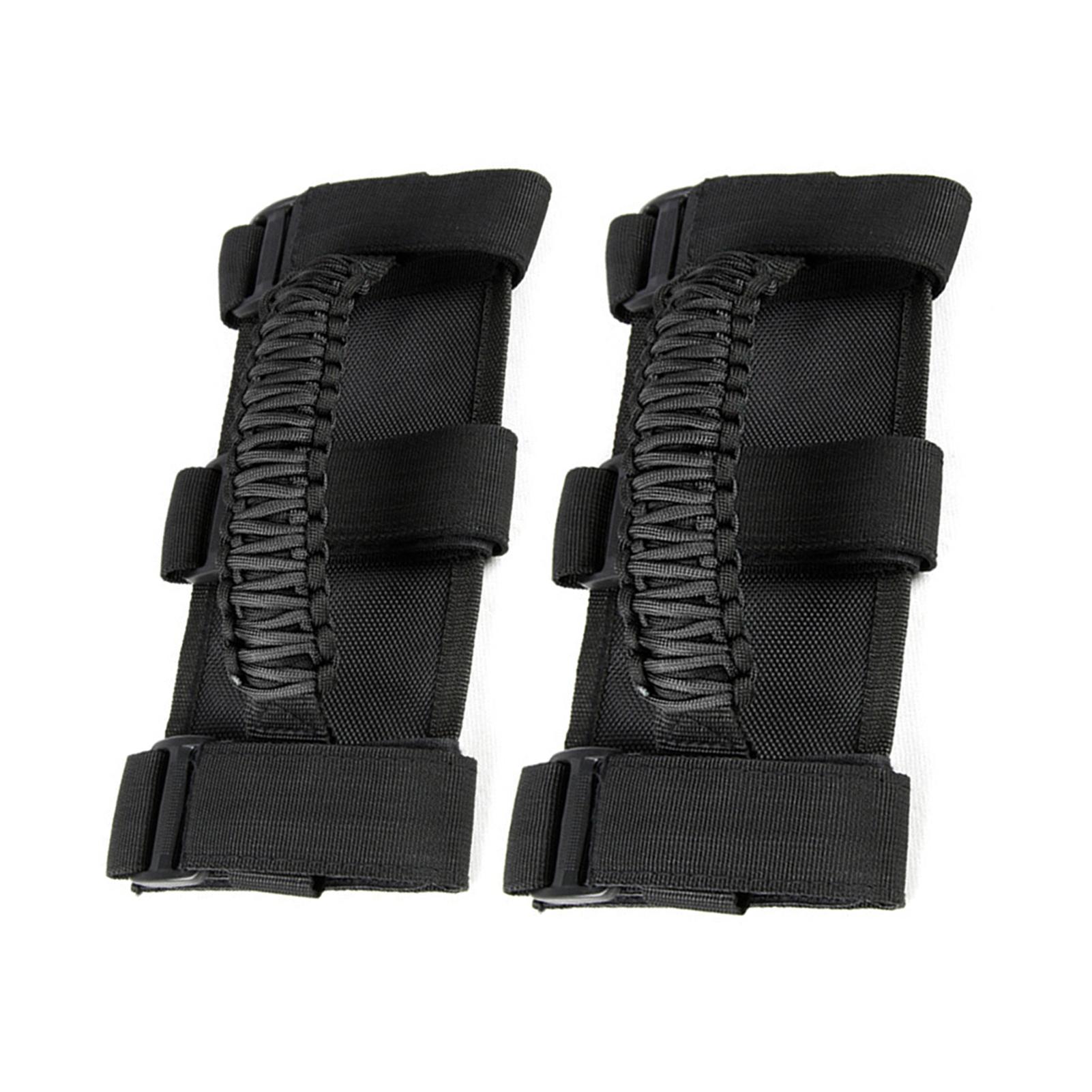 

Автомобильный каркас безопасности, поручни из паракорда, ручки с 3 ремнями, сменные для Jeep Wrangler, 2 шт.