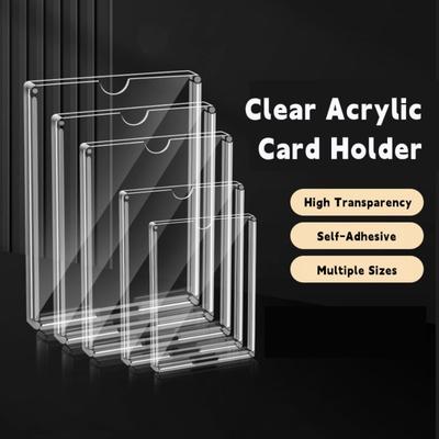 Self-Adhesive Photo Frame Clear Sign Holder New Label Holder  Card Display