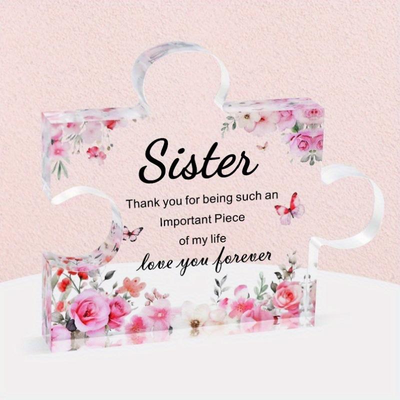 

Engraved Sister Puzzle - Personalized Wedding Gift from Sibling чистый