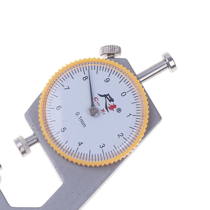 Leather Gauge Thickness 0-10Mm Accuracy 0.1Mm Dial Paper Meter Tester For Hollow Pipe Or Circular Tube Caliper Measuring Tool