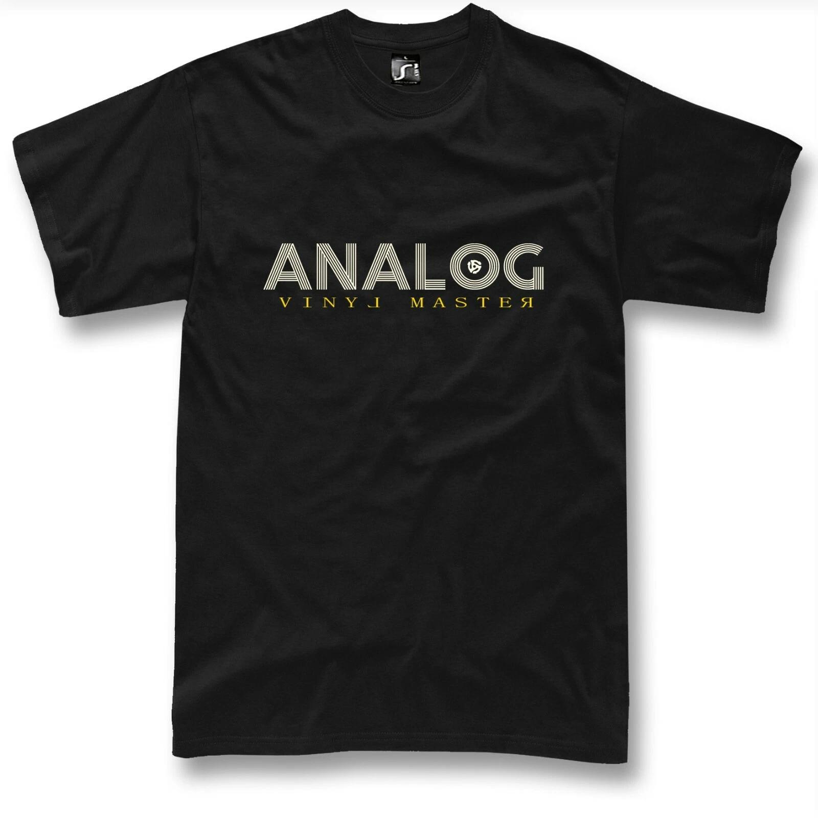 Analog Music T-Shirt Classic Vinyl Disc Fans Gift Retro Audio Graphic Tee S
