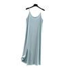 Women's Summer Modal Slim Fit Tank Dress with Double Shoulder Straps and Side Slit